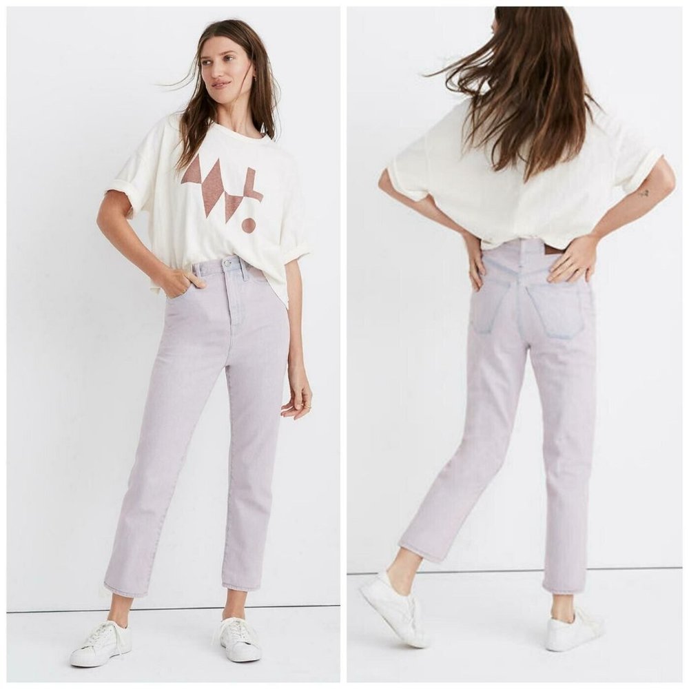 Madewell Size W 30 The Momjean Overdyed Edition Ankle Cropped Straight Jeans NWT